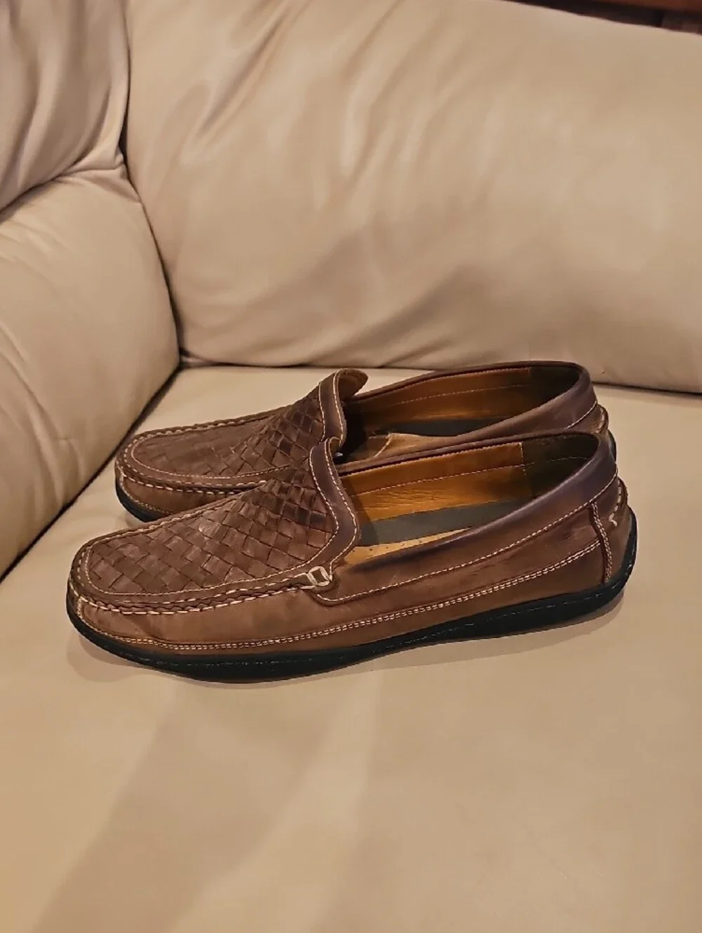 Johnston & Murphy woven leather
